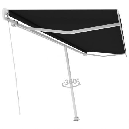 Freestanding Manual Retractable Awning 500x300 cm Anthracite