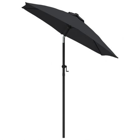 Parasol Black 200x224 cm Aluminium