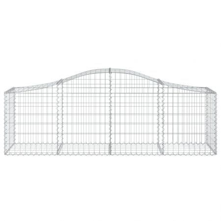 Arched Gabion Baskets 2 pcs 200x50x60/80 cm Galvanised Iron