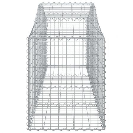 Arched Gabion Baskets 2 pcs 200x50x60/80 cm Galvanised Iron