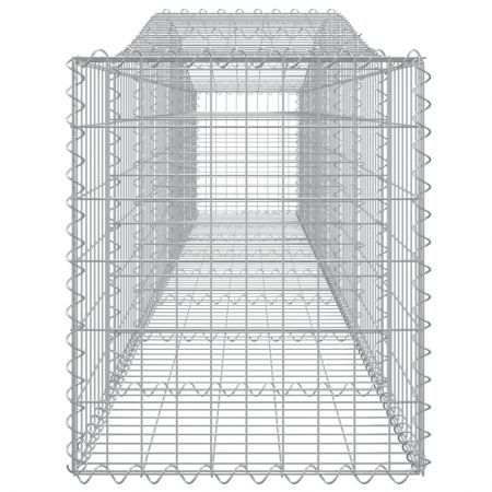 Arched Gabion Baskets 2 pcs 400x50x60/80 cm Galvanised Iron