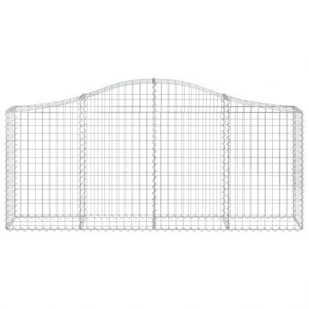 Arched Gabion Baskets 2 pcs 200x30x80/100 cm Galvanised Iron