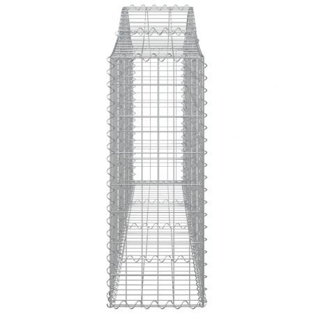 Arched Gabion Baskets 2 pcs 200x30x80/100 cm Galvanised Iron