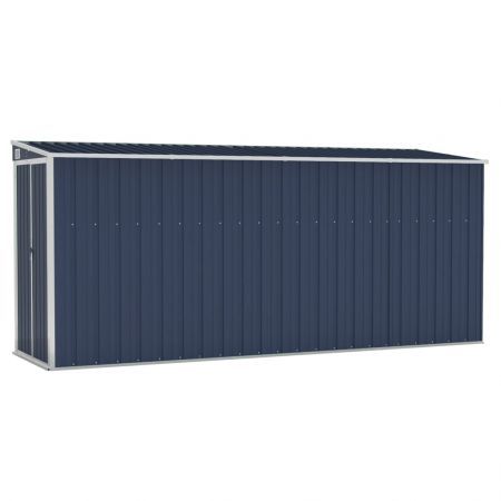 Wall-mounted Garden Shed Anthracite 118x382x178 cm Steel