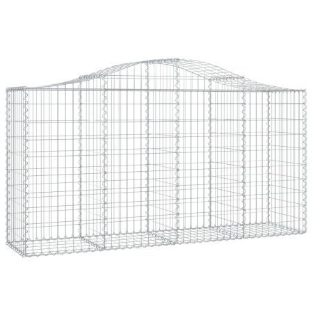 Arched Gabion Baskets 3 pcs 200x50x100/120 cm Galvanised Iron