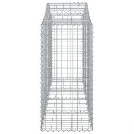 Arched Gabion Baskets 3 pcs 200x50x100/120 cm Galvanised Iron