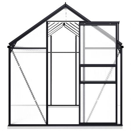 Greenhouse with Base Frame Anthracite Aluminium 7.03 m²