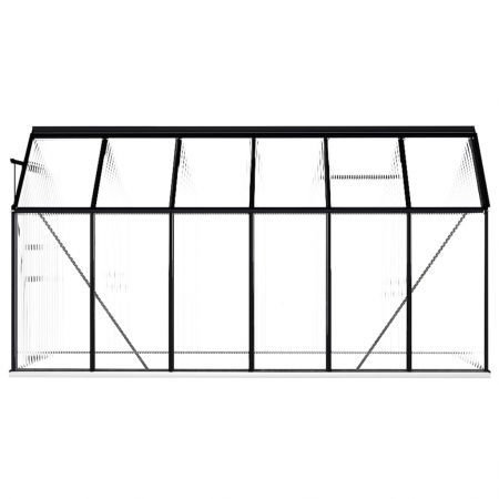 Greenhouse with Base Frame Anthracite Aluminium 7.03 m²