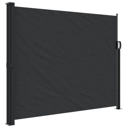 Retractable Side Awning Black 160x500 cm