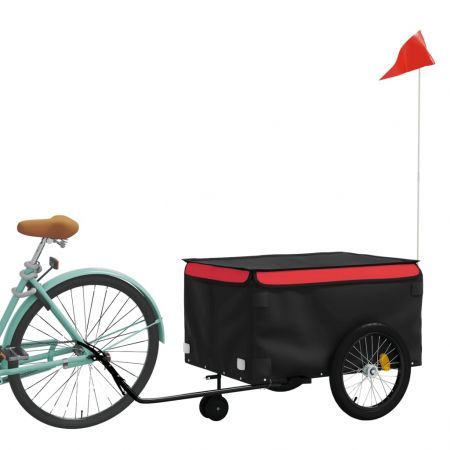 Bike Trailer Black and Red 45 kg Iron