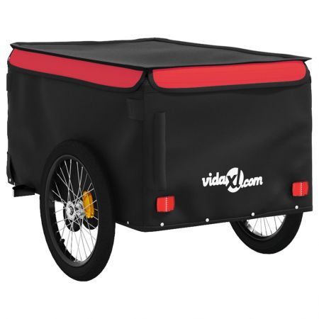 Bike Trailer Black and Red 45 kg Iron