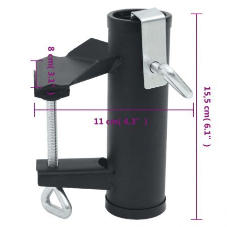 Umbrella Clamps for Balcony 2 pcs 25-38 mm Steel