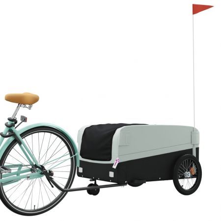 Bike Trailer Black and Grey 45 kg Iron