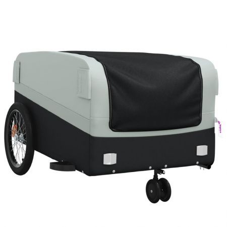 Bike Trailer Black and Grey 45 kg Iron