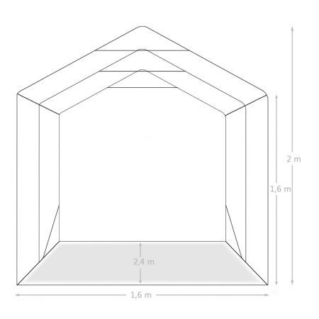 Garage Tent PVC 1.6x2.4 m Green