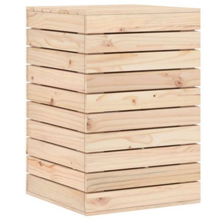 Laundry Basket 44x44x66 cm Solid Wood Pine