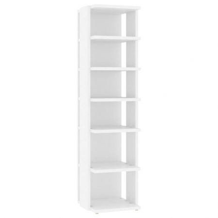 Shoe Cabinets 2 pcs White 27.5x27x102 cm Engineered Wood