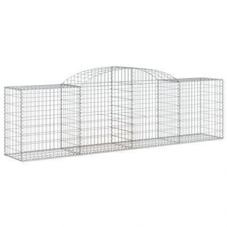 Arched Gabion Baskets 2 pcs 300x50x80/100 cm Galvanised Iron