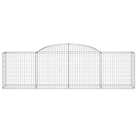 Arched Gabion Baskets 2 pcs 300x50x80/100 cm Galvanised Iron