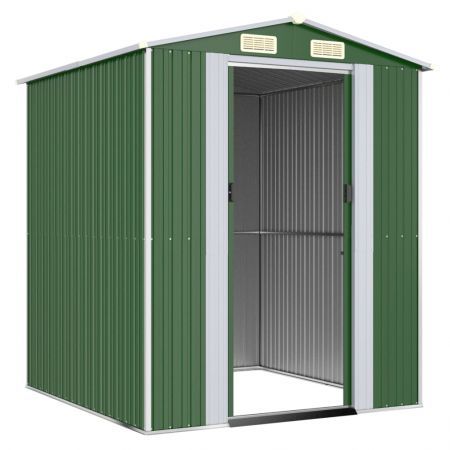 Garden Shed Green 192x191x223 cm Galvanised Steel