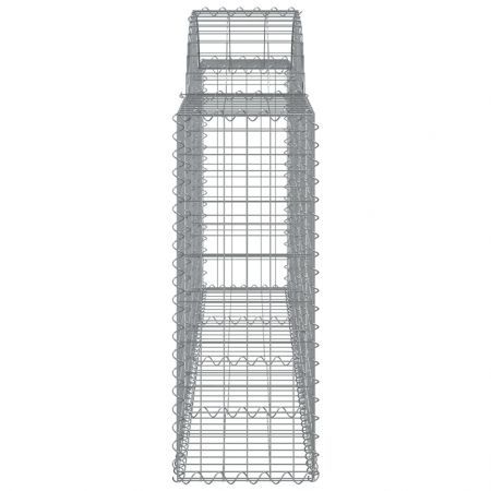 Arched Gabion Baskets 2 pcs 200x30x80/100 cm Galvanised Iron