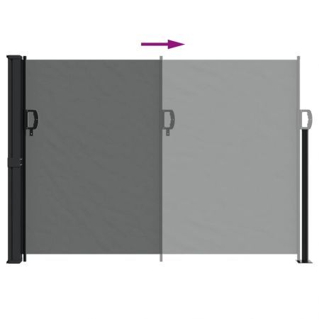 Retractable Side Awning Anthracite 140x500 cm