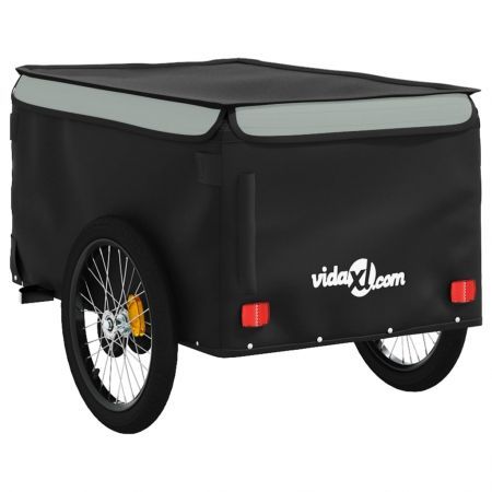 Bike Trailer Black and Grey 45 kg Iron