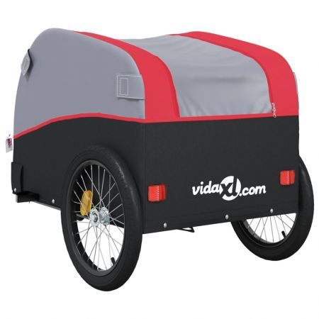 Bike Trailer Black and Red 45 kg Iron