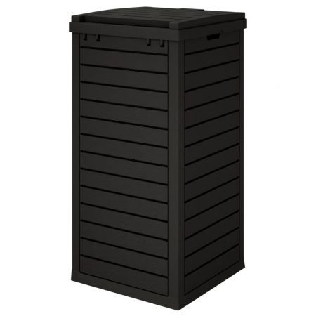 Outdoor Garbage Bin Black 41x41x86 cm Polypropylene