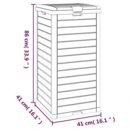 Outdoor Garbage Bin Black 41x41x86 cm Polypropylene