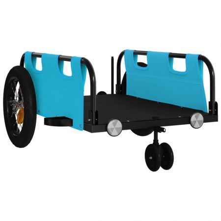 Bike Trailer Blue Oxford Fabric and Iron