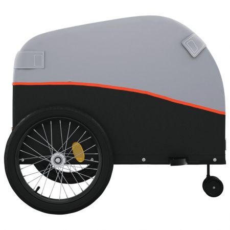 Bike Trailer Black and Orange 45 kg Iron