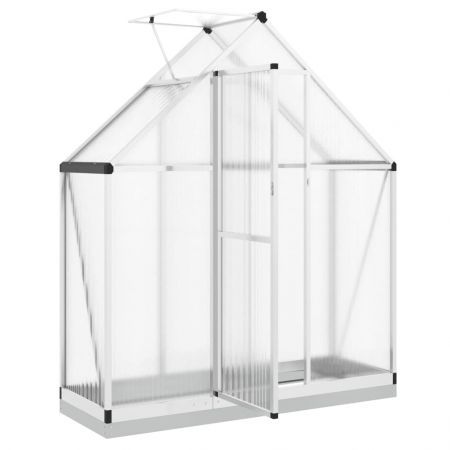 Greenhouse with Base Frame Silver 169x58x202 cm Aluminium