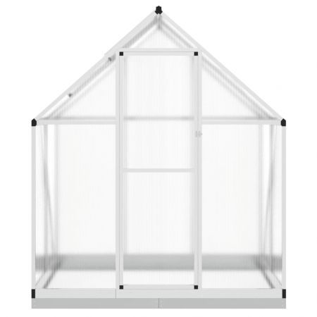 Greenhouse with Base Frame Silver 169x114x202 cm Aluminium