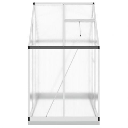 Greenhouse with Base Frame Silver 169x114x202 cm Aluminium