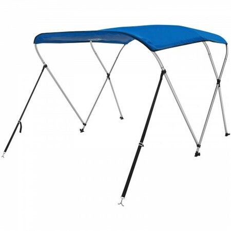 3 Bow Bimini Top Boat Cover, 900D Polyester Canopy with 1" Aluminum Alloy Frame, Waterproof and Sun Shade, Includes Storage Boot, 2 Support Poles, 4 Straps, 182.88'L x 116.84"H x 170.18"-182.88"