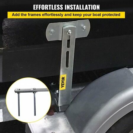 Boat Trailer Guide-ons, 1219 mm, 2 PCS Rustproof Steel Trailer Guide ons, Trailer Guides with Carpet-Padded Boards, Mounting Parts Included, for Ski Boat, Fishing Boat or Sailboat Trailer