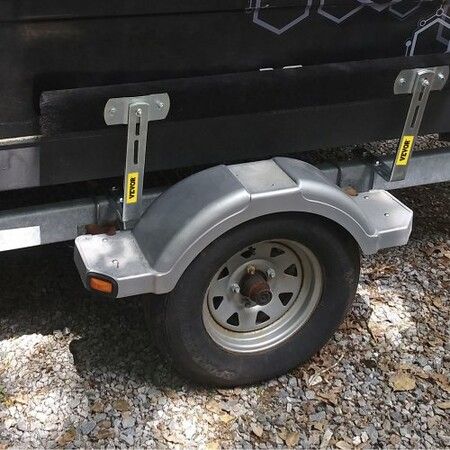 Boat Trailer Guide-ons, 1219 mm, 2 PCS Rustproof Steel Trailer Guide ons, Trailer Guides with Carpet-Padded Boards, Mounting Parts Included, for Ski Boat, Fishing Boat or Sailboat Trailer