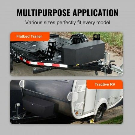 Trailer Tongue Box, Carbon Steel Tongue Box Tool Chest, Heavy Duty Trailer Box Storage with Lock and Keys, Utility Trailer Tongue Tool Box for Pickup Truck Bed, RV Trailer, 91.44cmx30.48 cmx30.4,36"x12"x12"