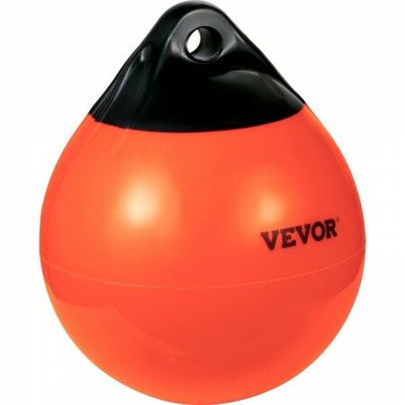 Boat Buoy Balls, 15\" Diameter Inflatable Heavy-Duty Marine-Grade PVC Marker Buoys, Round Boat Mooring Buoys, Anchoring, Rafting, Marking, Fishing, Orange