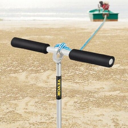 Sand Anchor, 36\" Length Auger to The Beach and Sandbar, 316 Stainless Steel Screw Anchor with Removable Handle, Bungee Line & Carry Bag, for Jet Ski PWC Pontoon Kayak