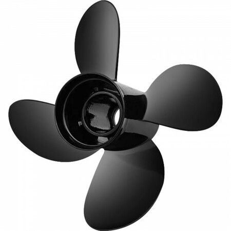 Outboard Propeller, Replace for OEM 48-8M0084495, 4 Blades 14\" x 19\" Aluminium Boat Propeller, Compatible with 135-300HP 2-Stroke & 4-Stroke Outboards, Alpha&Bravo I Stern-Drives, RH