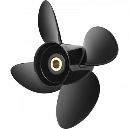 Outboard Propeller, Replace for OEM 3587522, 4-Blade 14 1/4\" x 19\" Pitch Aluminium Boat Propeller, Compatible with Volvo Penta SX Drive All Models, with 19 Tooth Splines, RH