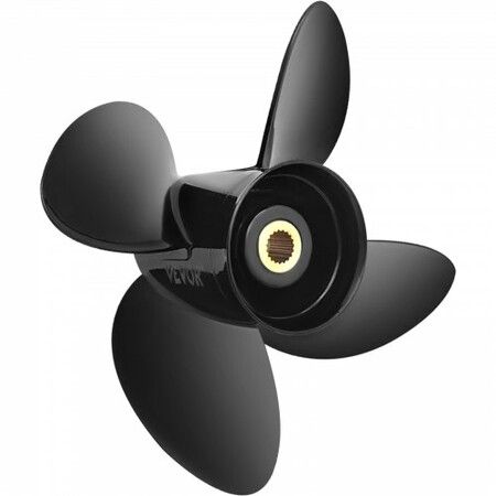 Outboard Propeller, Replace for OEM 3587522, 4-Blade 14 1/4\" x 19\" Pitch Aluminium Boat Propeller, Compatible with Volvo Penta SX Drive All Models, with 19 Tooth Splines, RH