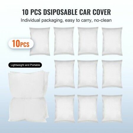 LOT 10pcs Clear Plastic Temporary Universal Disposable Car Cover 22' x 12' L VI