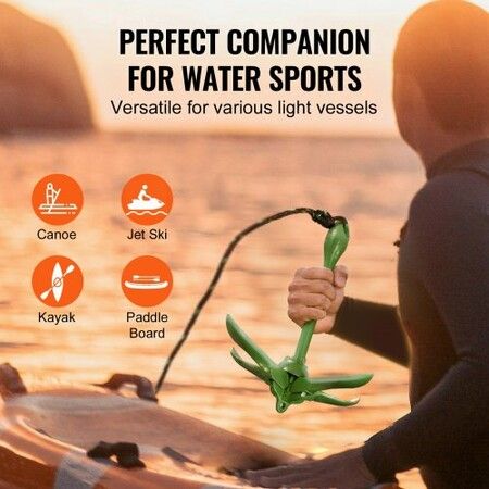 Kayak Anchor Kit 3.5 lb Paddle Board Anchor Kit with 26.2 ft Rope and Buoy