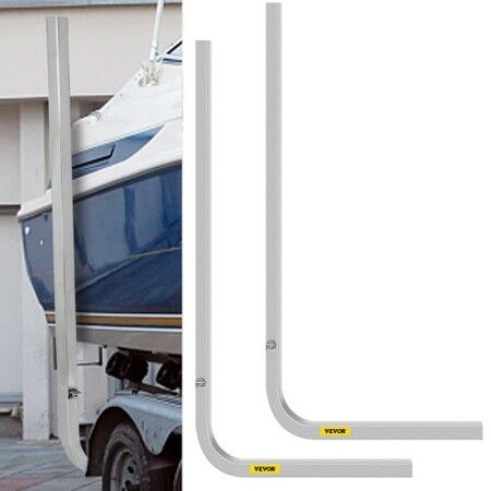 Boat Trailer Guide-ons,116.84cm,One Pair Aluminum Trailer Guide ons, Rust-Resistant Trailer Guides with Adjustable Width, Mounting Parts Included, for Ski Boat, Fishing Boat or Sailboat Trailer