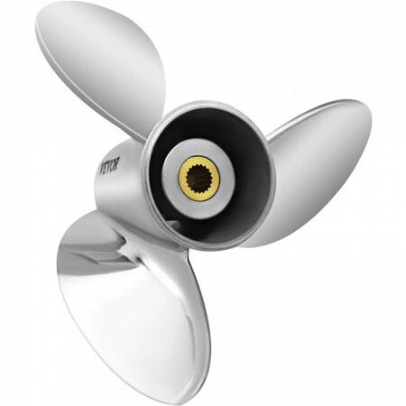 Outboard Propeller, Replace for OEM 3860709, 3-Blade 14.5\" x 21\" Pitch Steel Boat Propeller, Compatible with Volvo Penta SX Drive All Models, with 19 Tooth Splines, RH