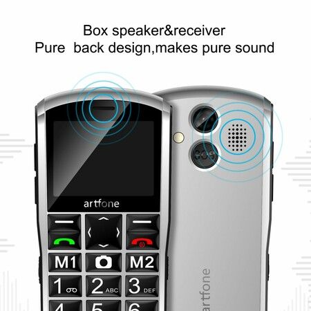 4G VoLTE One Click Unlock Big Button Large Fonts Senior Elderly Mobile Phone High Volume Speakers SOS Button USB C Powered 1400mAh Battery Sliver