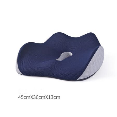 Large Memory Seat Cushion for Office Chair,Pressure Relief Sciatica,Ergonomic Non-Slip Coccyx Pad Comfortable for Long Sitting, for Office Chair,Car (Dark Blue)